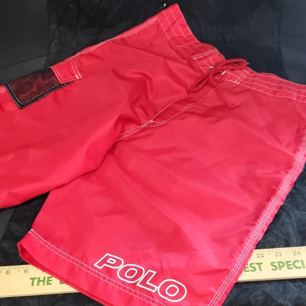 Polo Ralph Lauren Red Swim Shorts Size 34